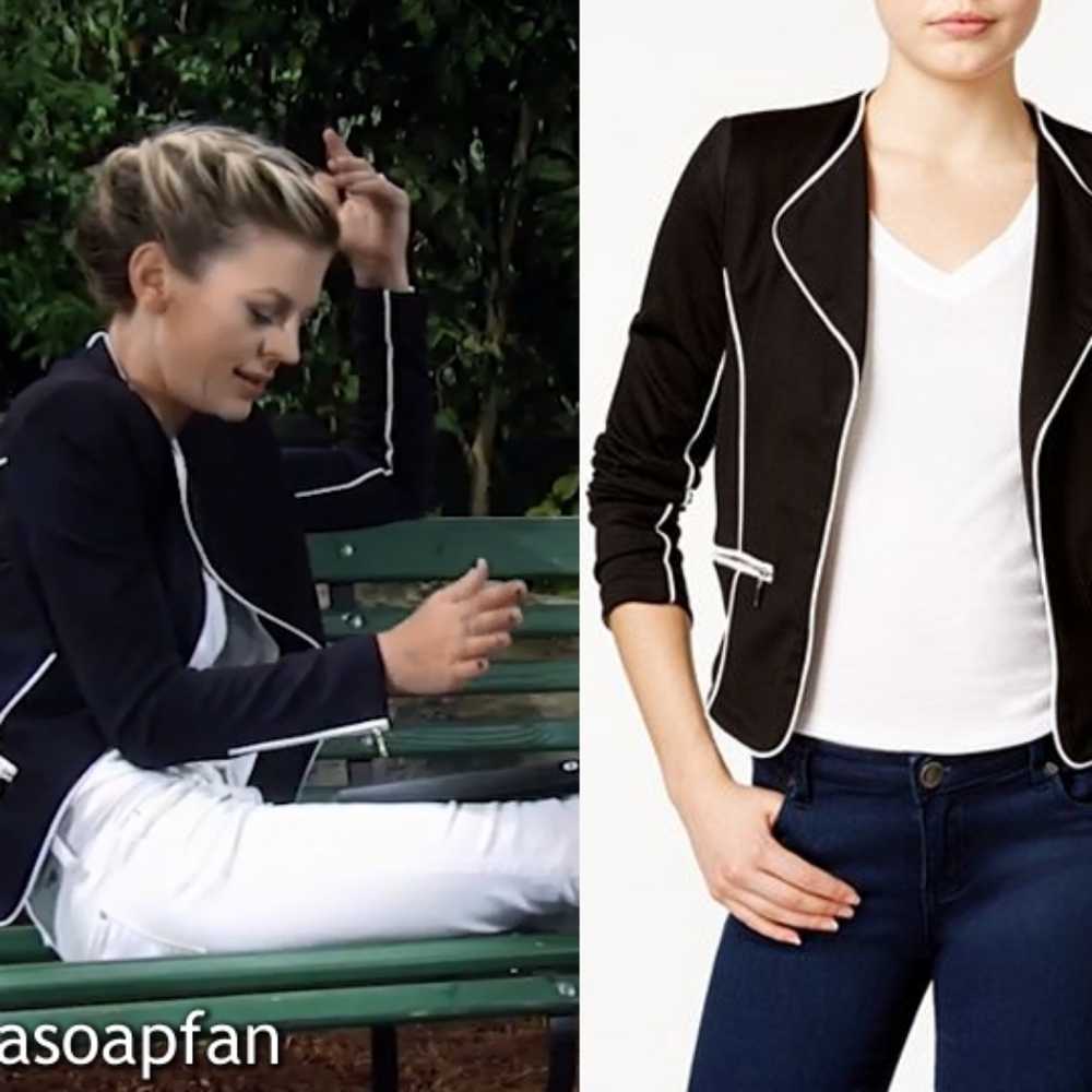 NWT H&M CONTRAST STITCH BLAZER JACKET - Picture 4 of 8